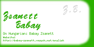 zsanett babay business card